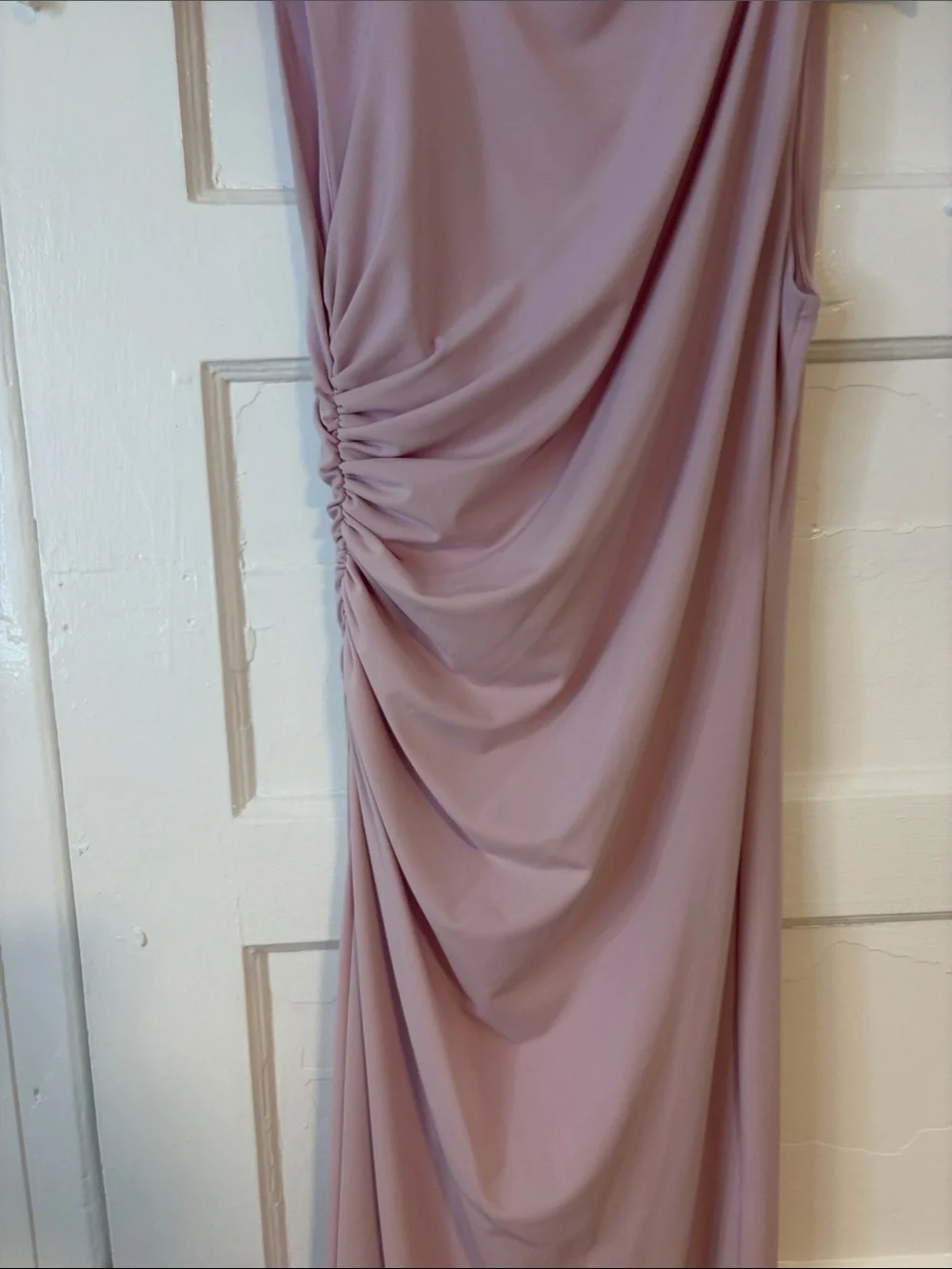 Zara lilac Draped midi dress